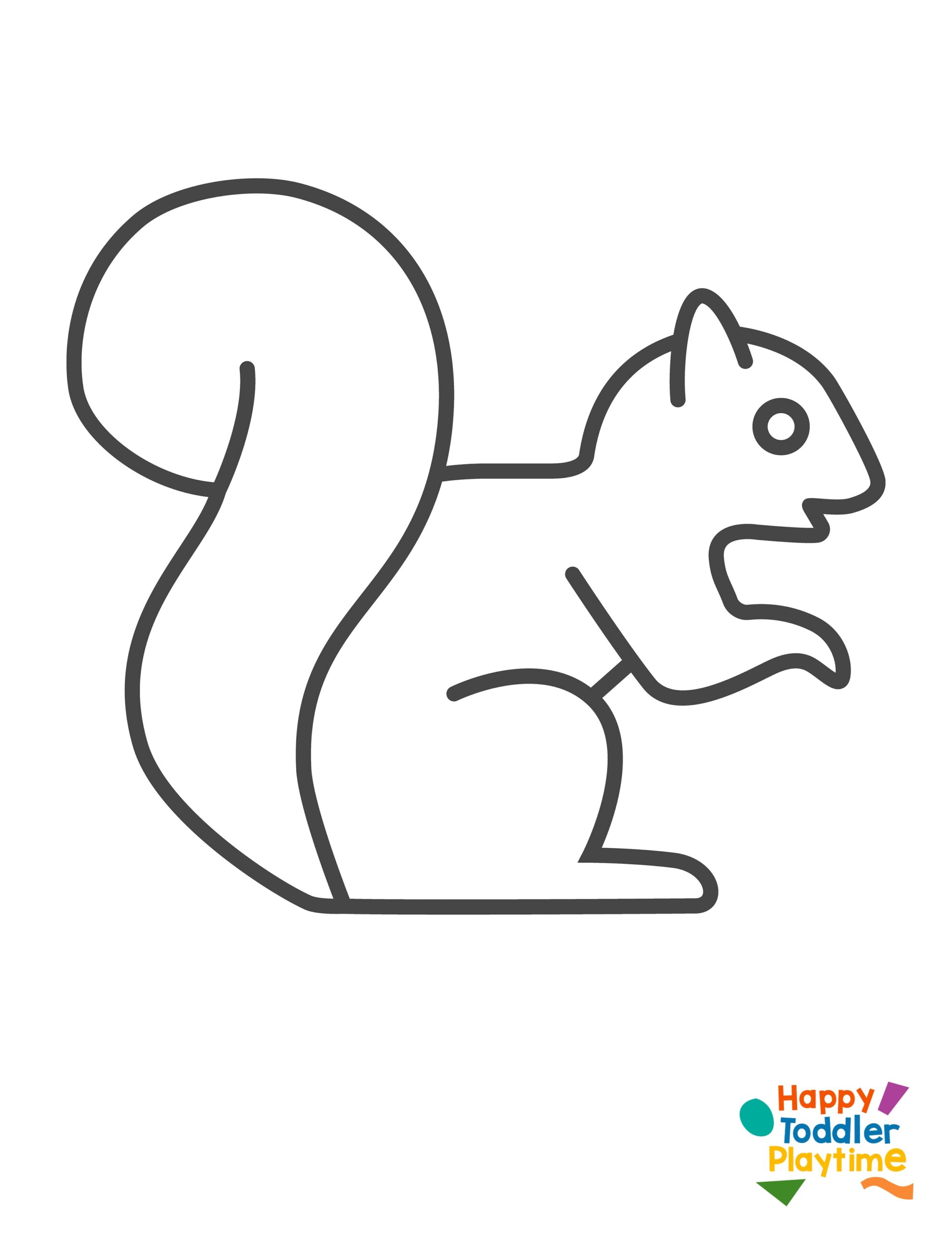 Printable Squirrel Craft Template