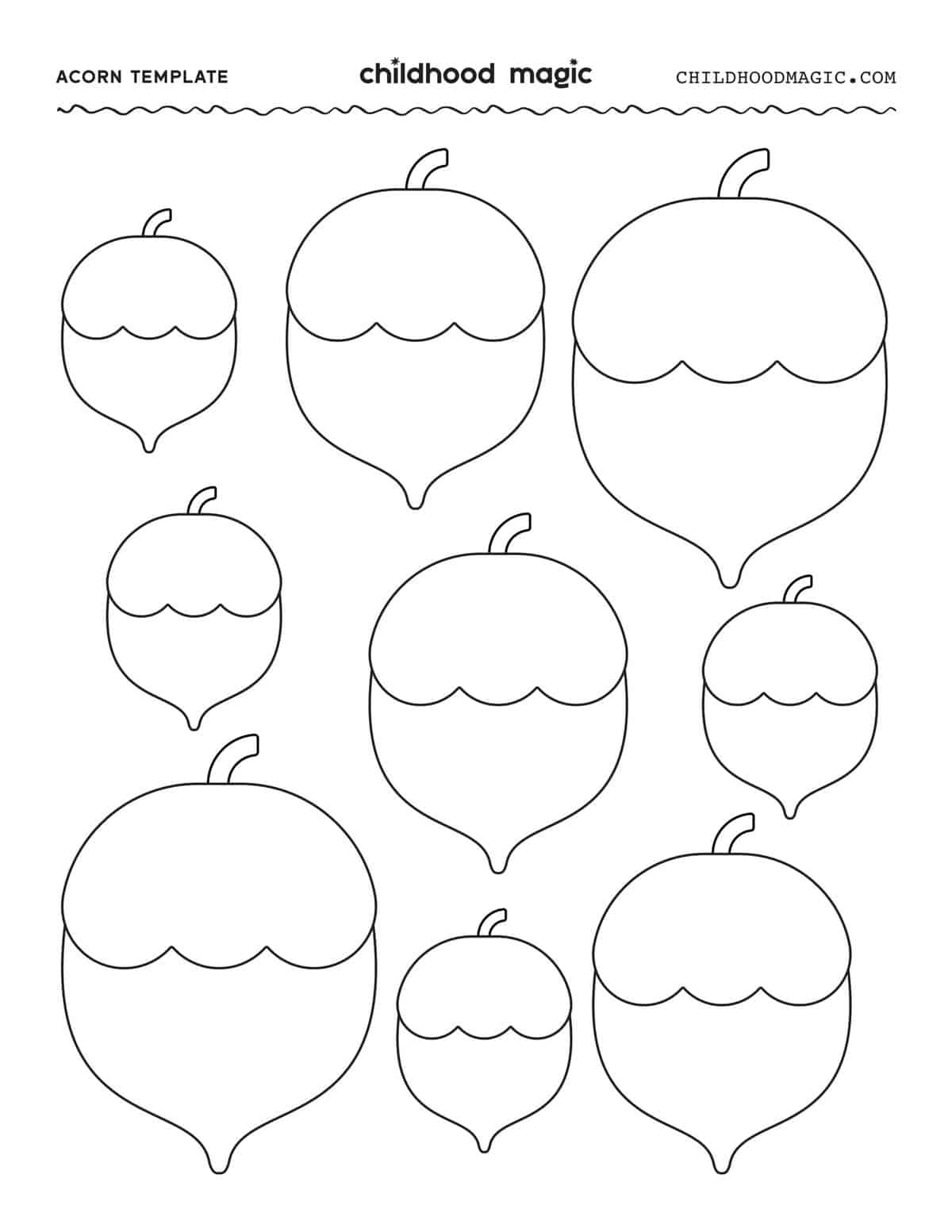 Free Printable Printable Acorn Template