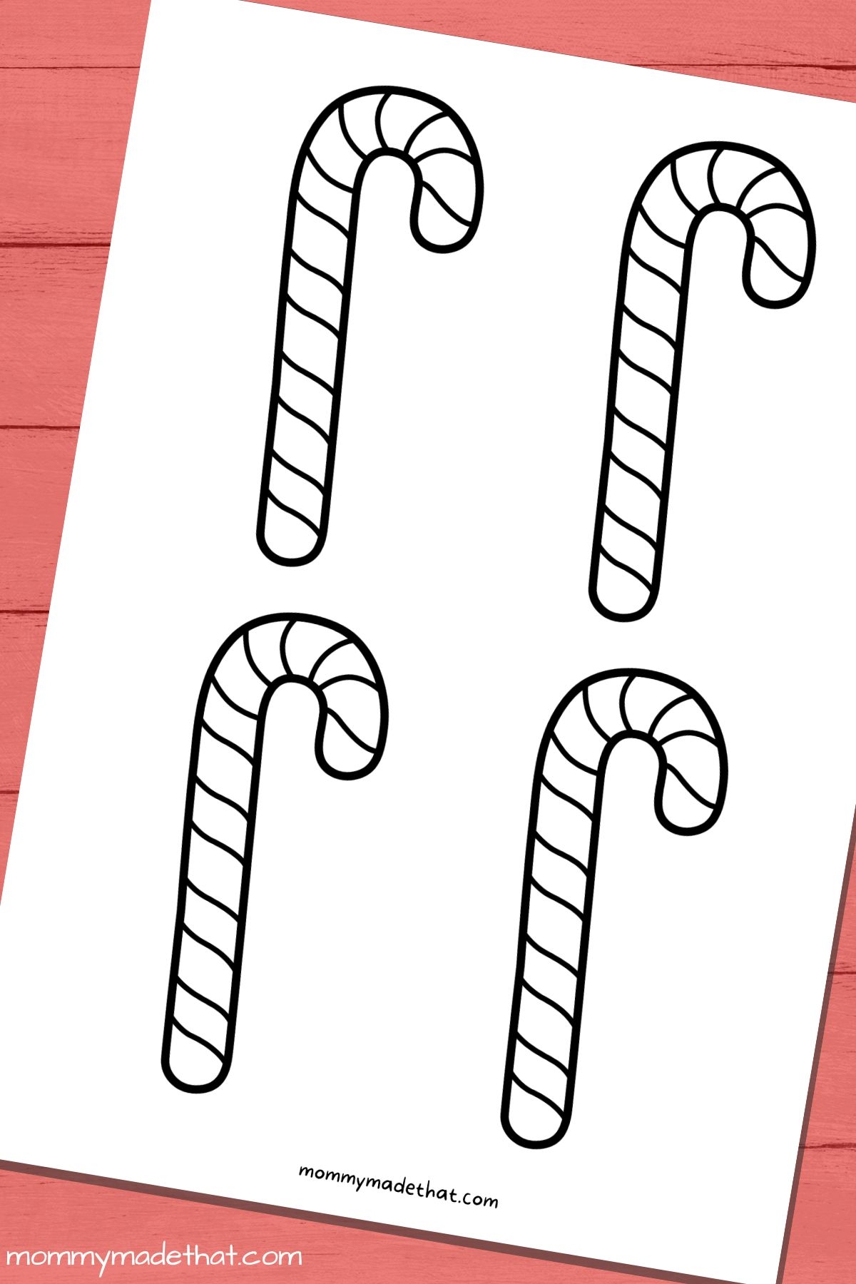 Candy Cane Printable Template
