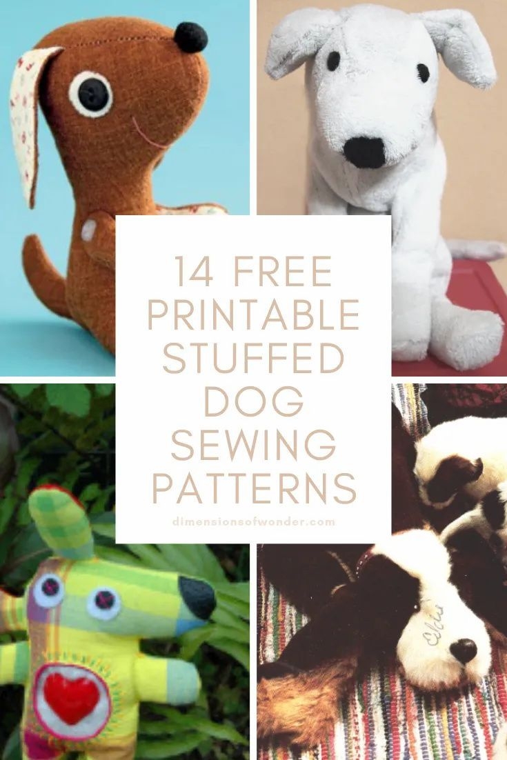 Template Free Printable Stuffed Dog Pattern