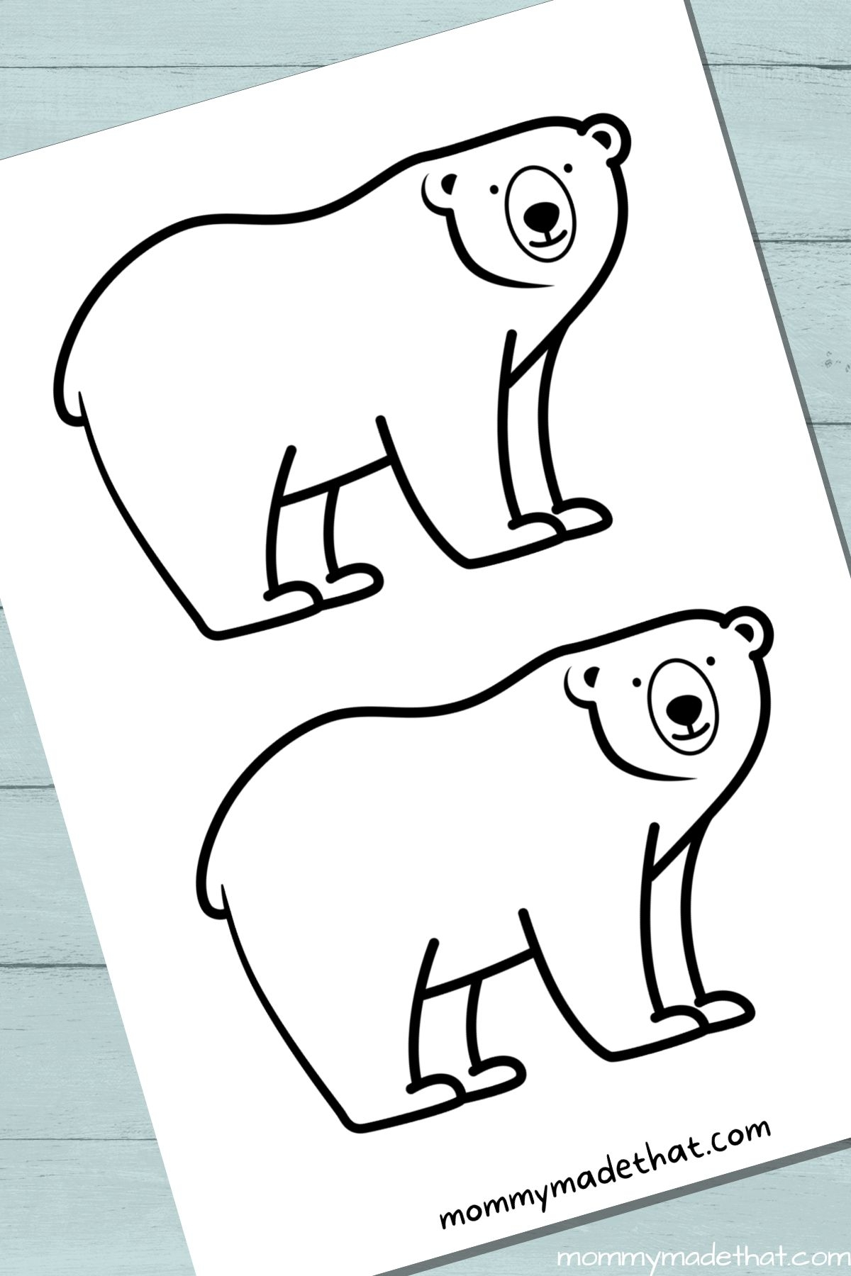 Free Printable Polar Bear Template