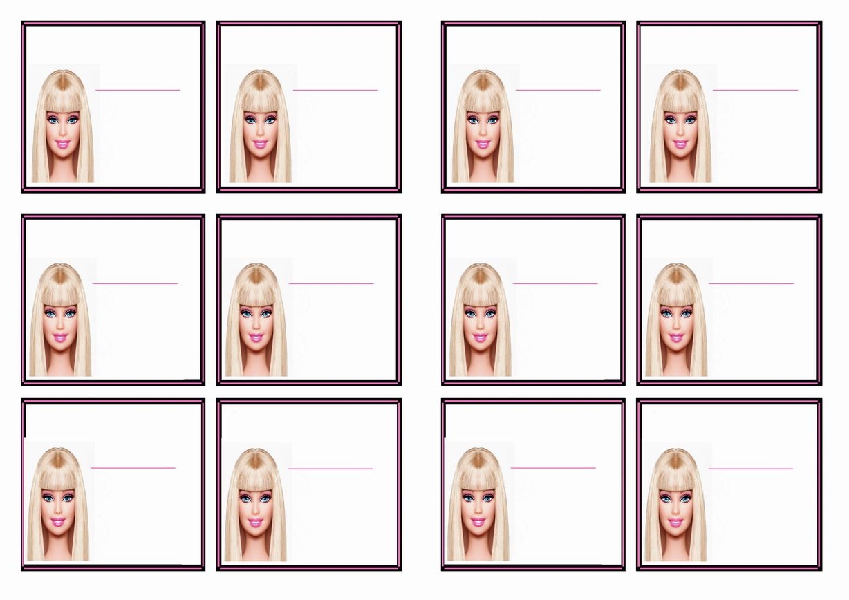 Adventure Time Name Tags Barbie Invitations Barbie