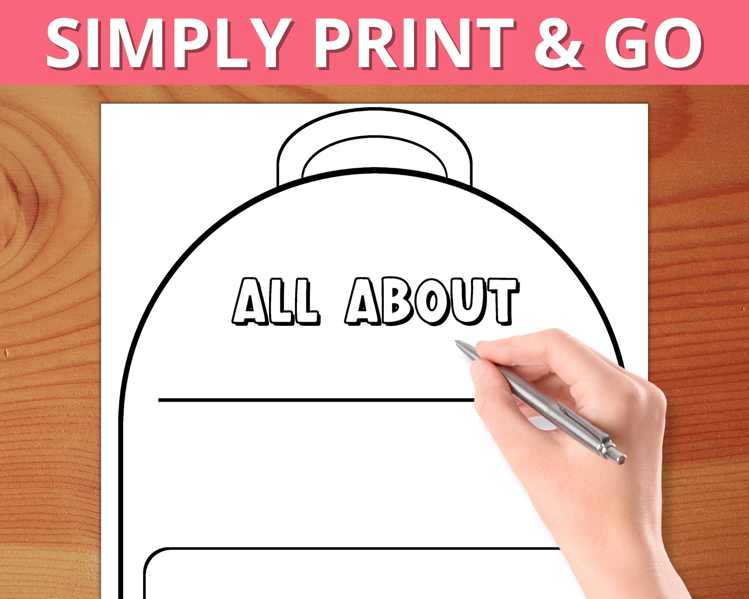 Printable All About Me Backpack Template