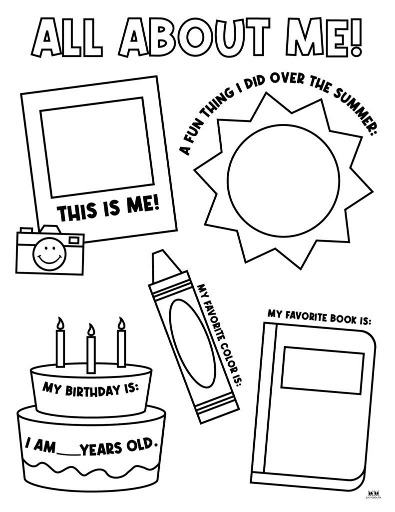 All About Me Printable Template
