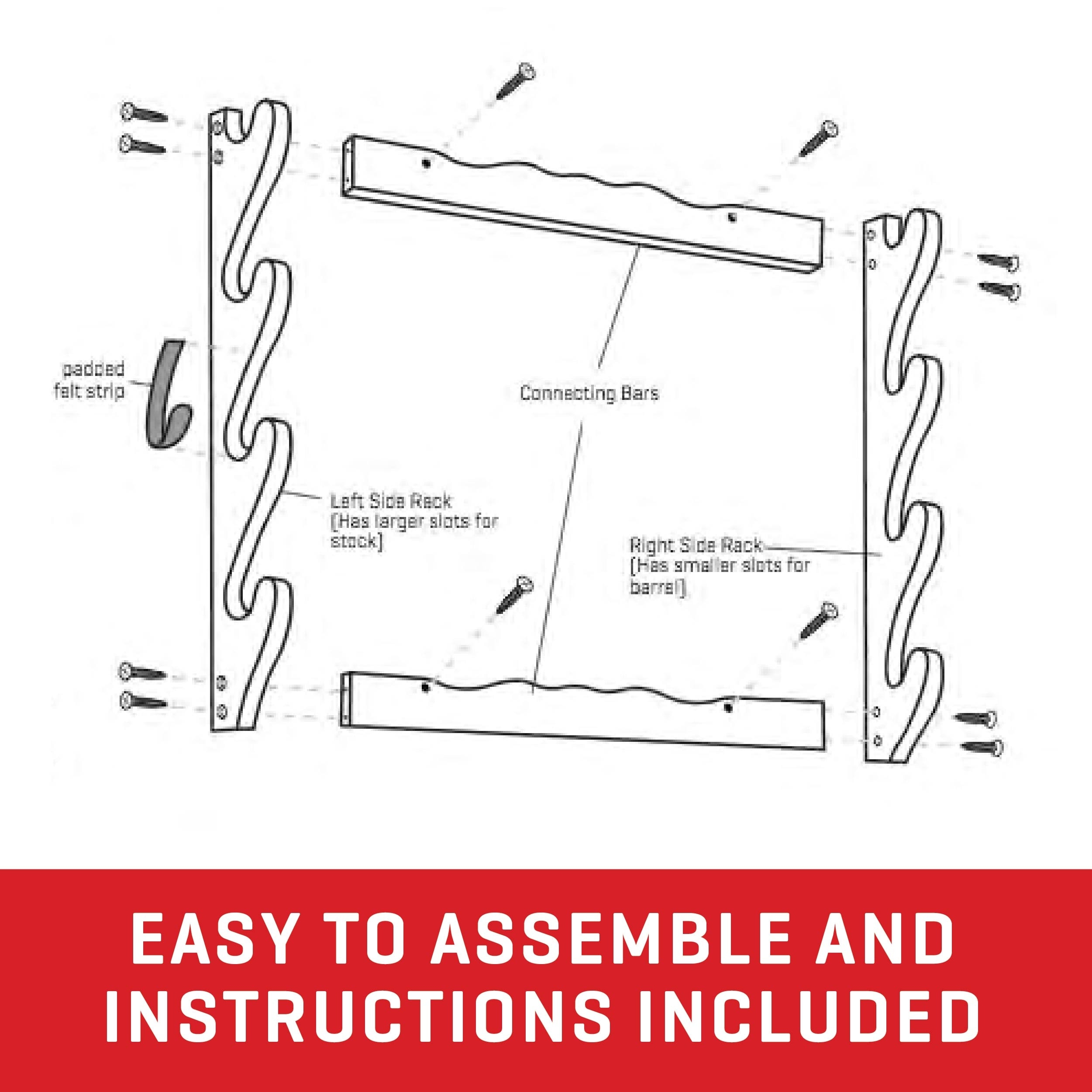 Printable Gun Rack Template
