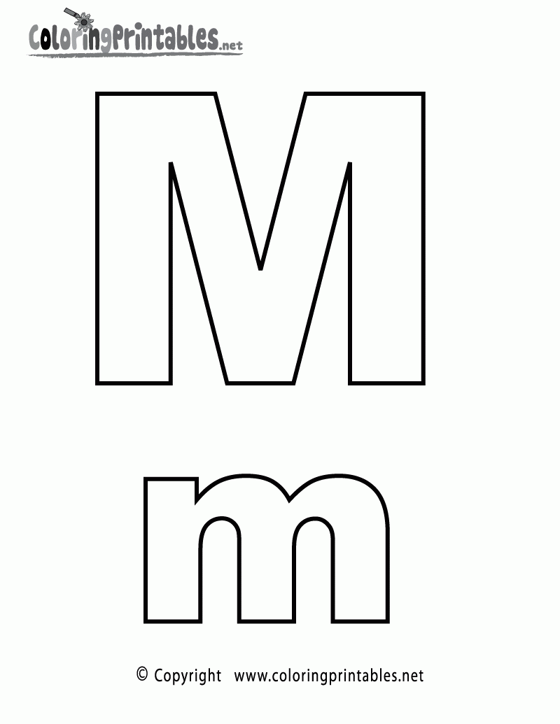 Letter M Template Printable