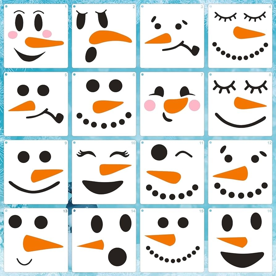 Printable Snowman Face Template