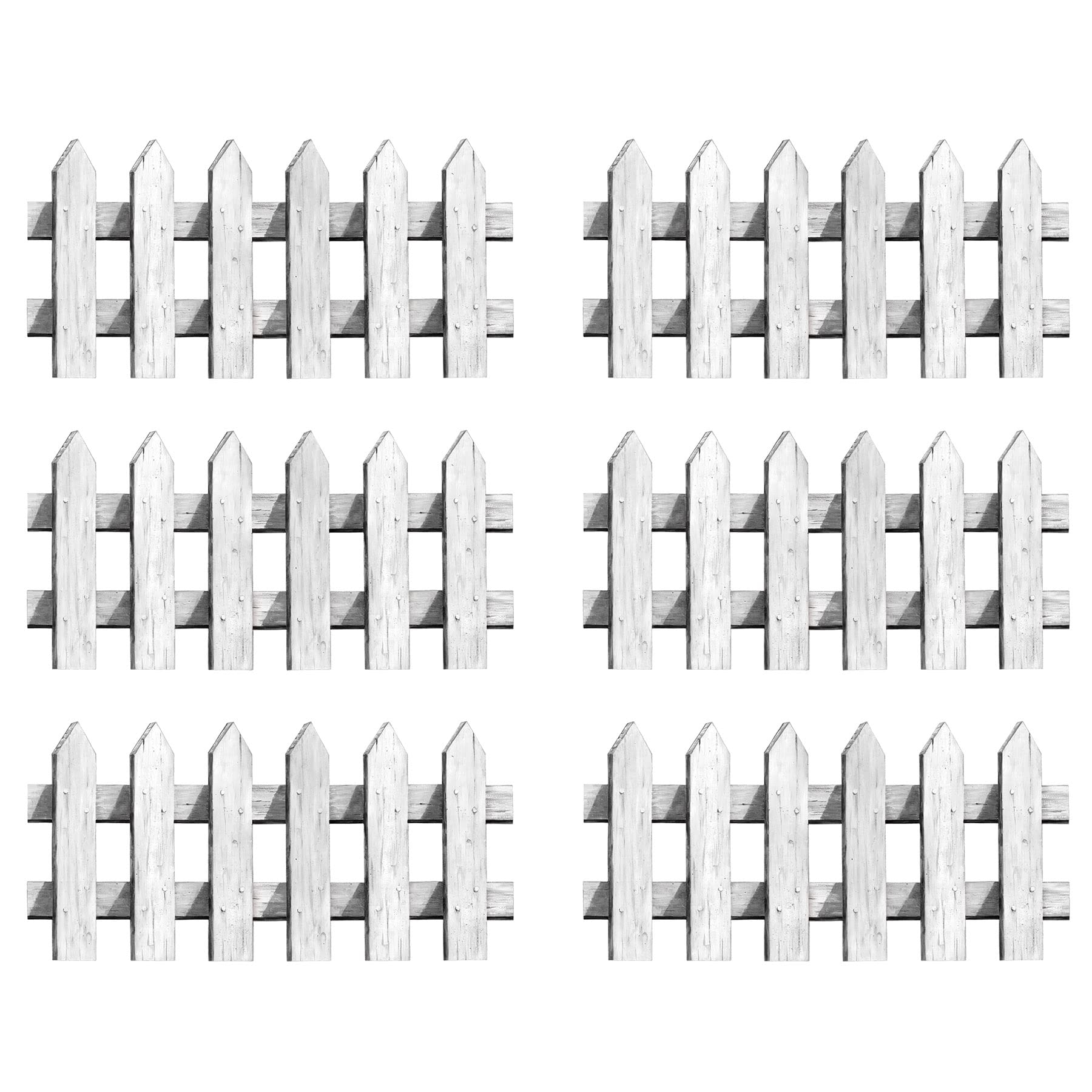 Amazon Beistle 6 Piece Cardstock Paper White Picket Fence Cut Outs Border Decorations For Summer Garden Tea Parties And Classroom Bulletin Board D cor 12 X 24 75 Office Products