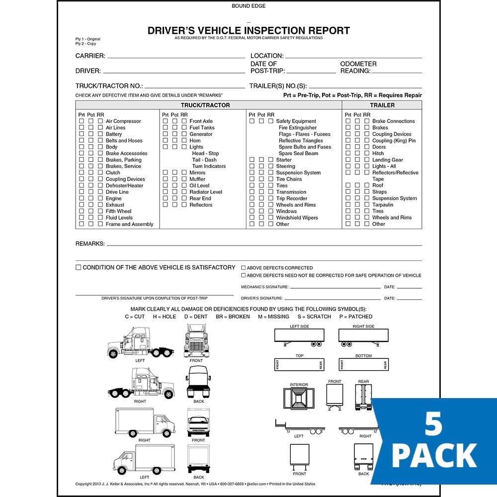 Printable Trailer Inspection Form Template