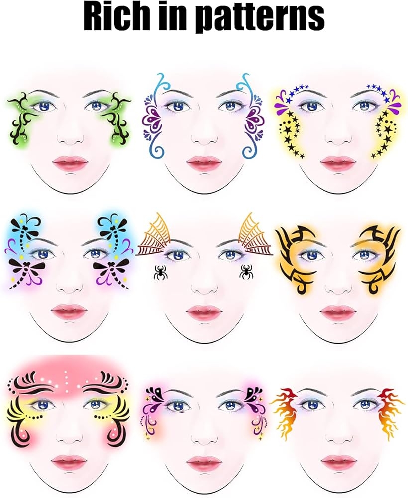 Printable Easy Face Painting Templates