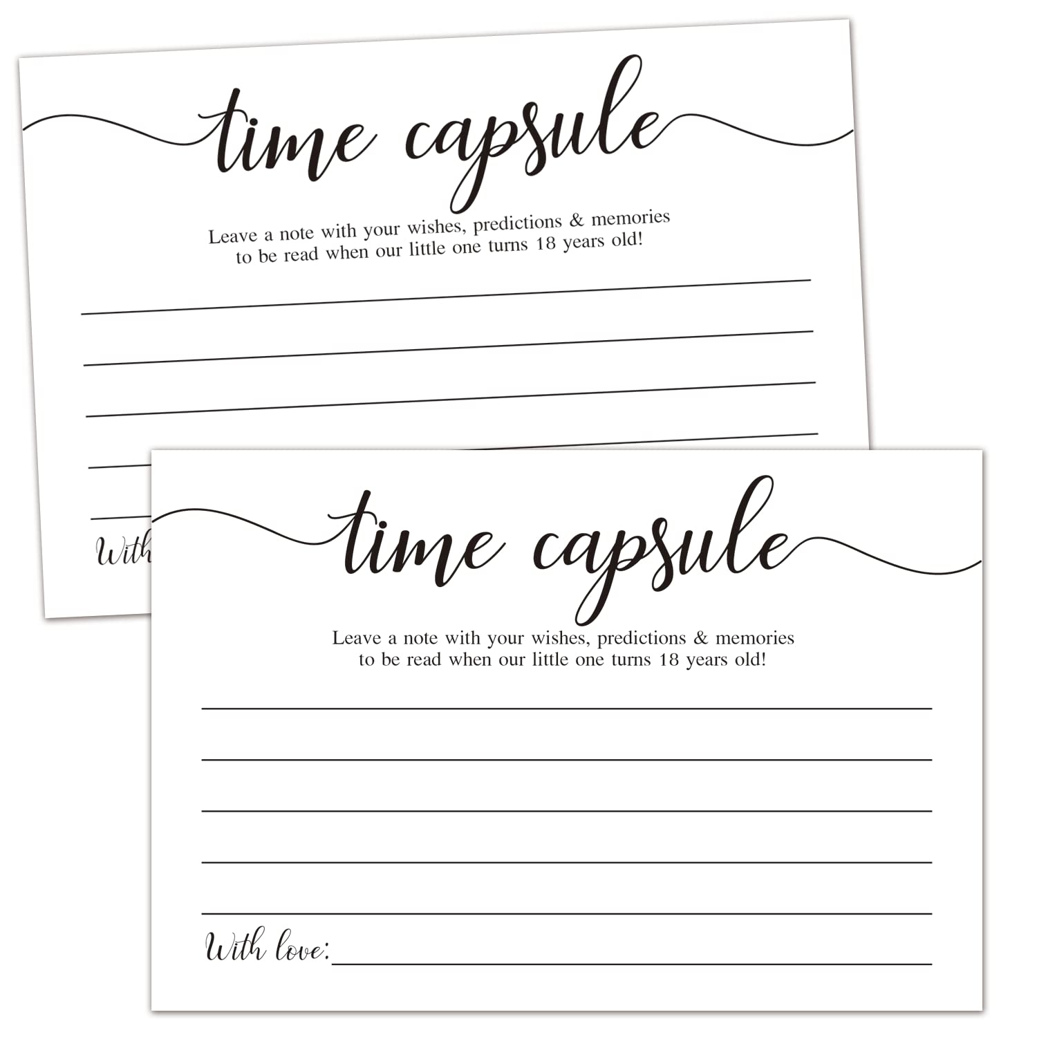 Amazon KRUCVOJO 50 Time Capsule Cards For 1st Birthday Or Baby Shower Game Activity Advice And Wishes Cards and Anniversary Card For Baby Shower Party Supplies Home Kitchen