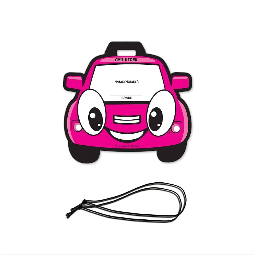Printable Free Car Rider Tags Template