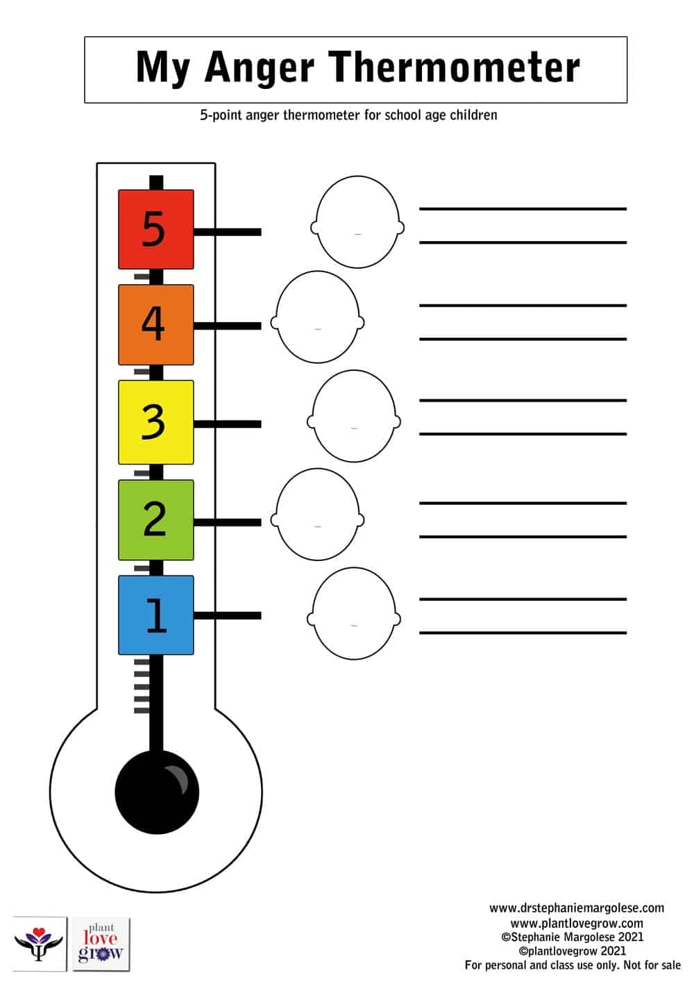 Printable Feelings Thermometer Template