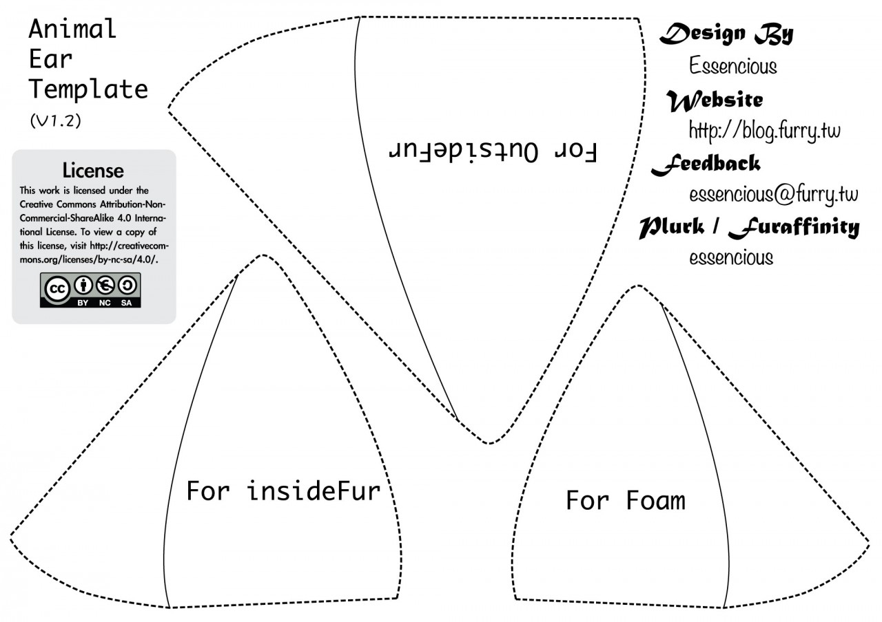 Animal Ears Template By Essencious Fur Affinity dot Net