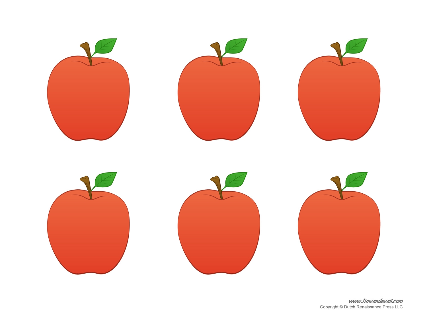 Free Printable Small Apple Template