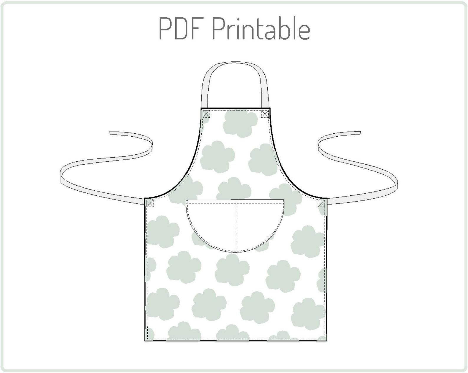 Apron PDF Sewing Pattern Instructions Etsy Apron Sewing Pattern Printable Sewing Patterns Sewing Patterns