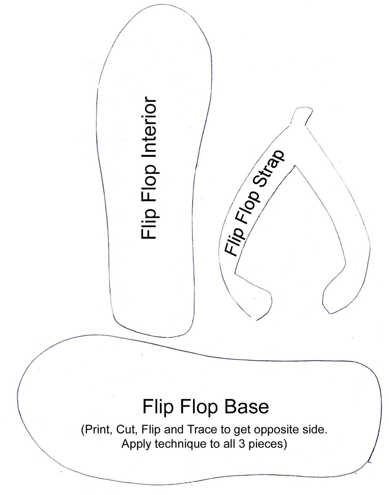 Flip Flop Template Printable