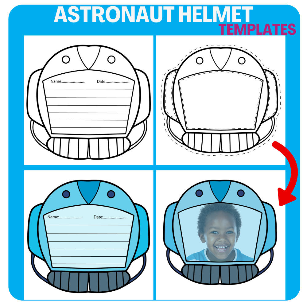 Astronaut Helmet Templates Writing Frame Made By Teachers