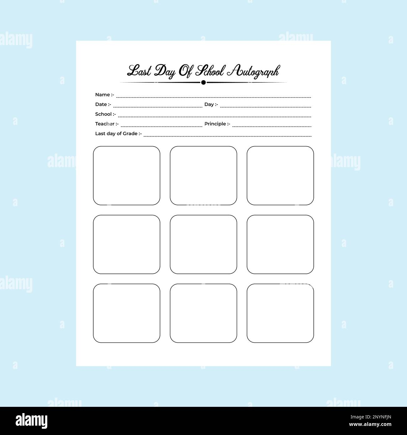 Autograph Notebook Stock Vector Images Alamy