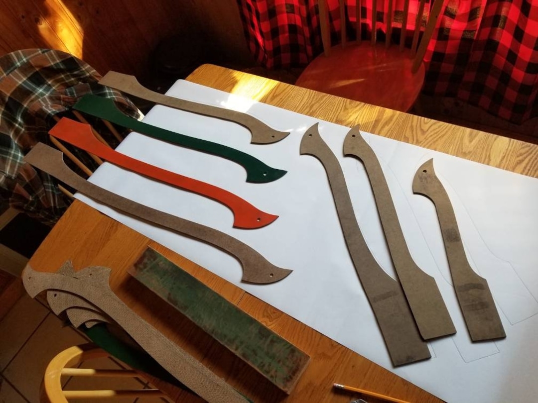Axe Handle Templates On Paper Complete Pattern Collection In One Set Etsy