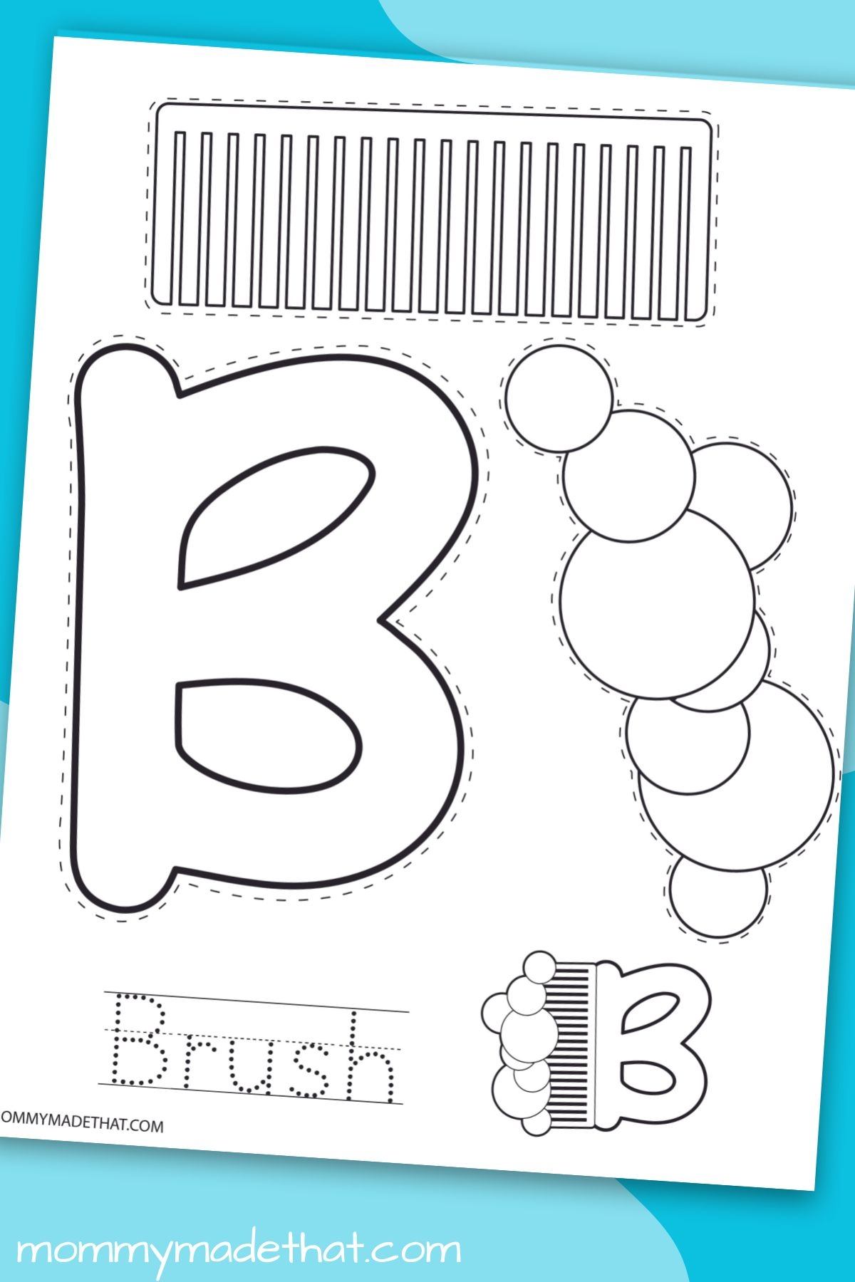 B Is For Brush A Free Printable Letter B Craft