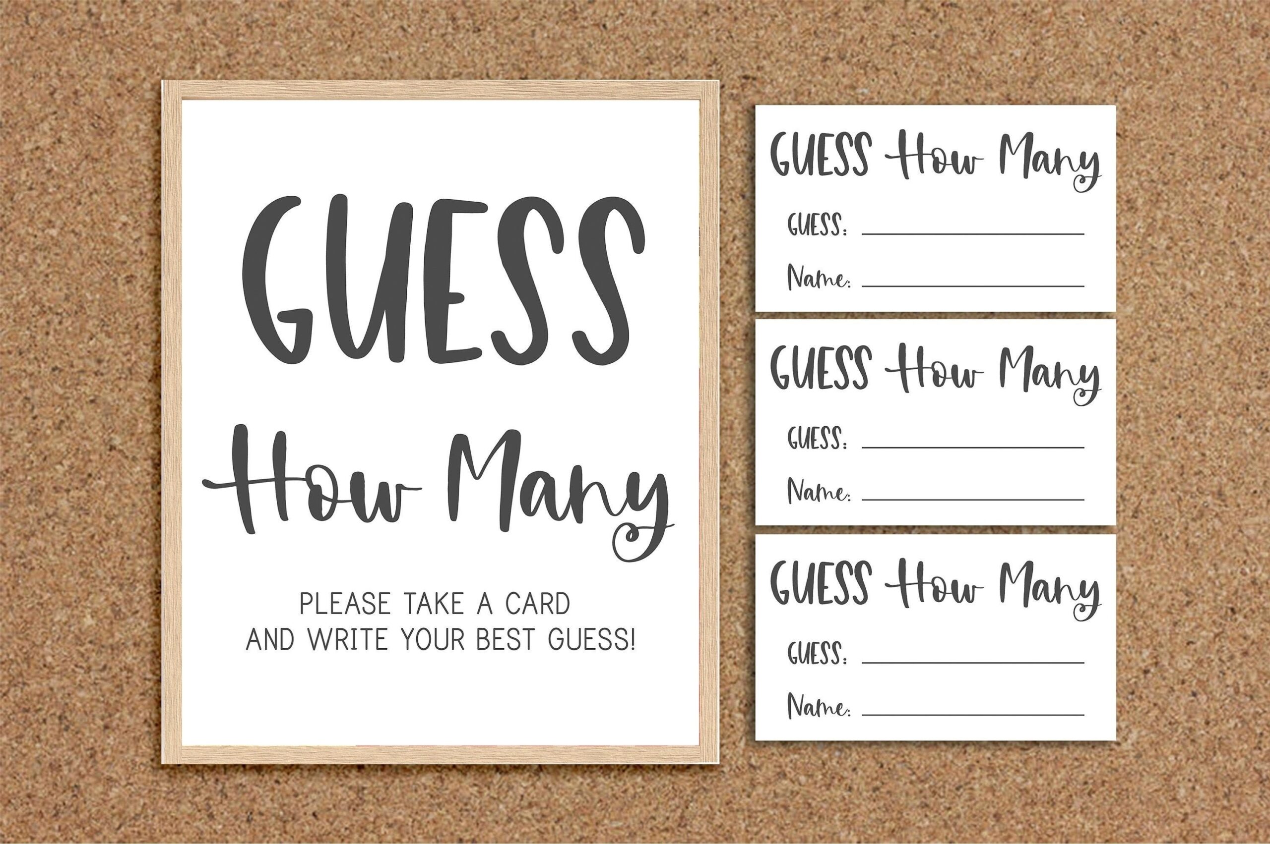 Guess How Many Printable Template Free