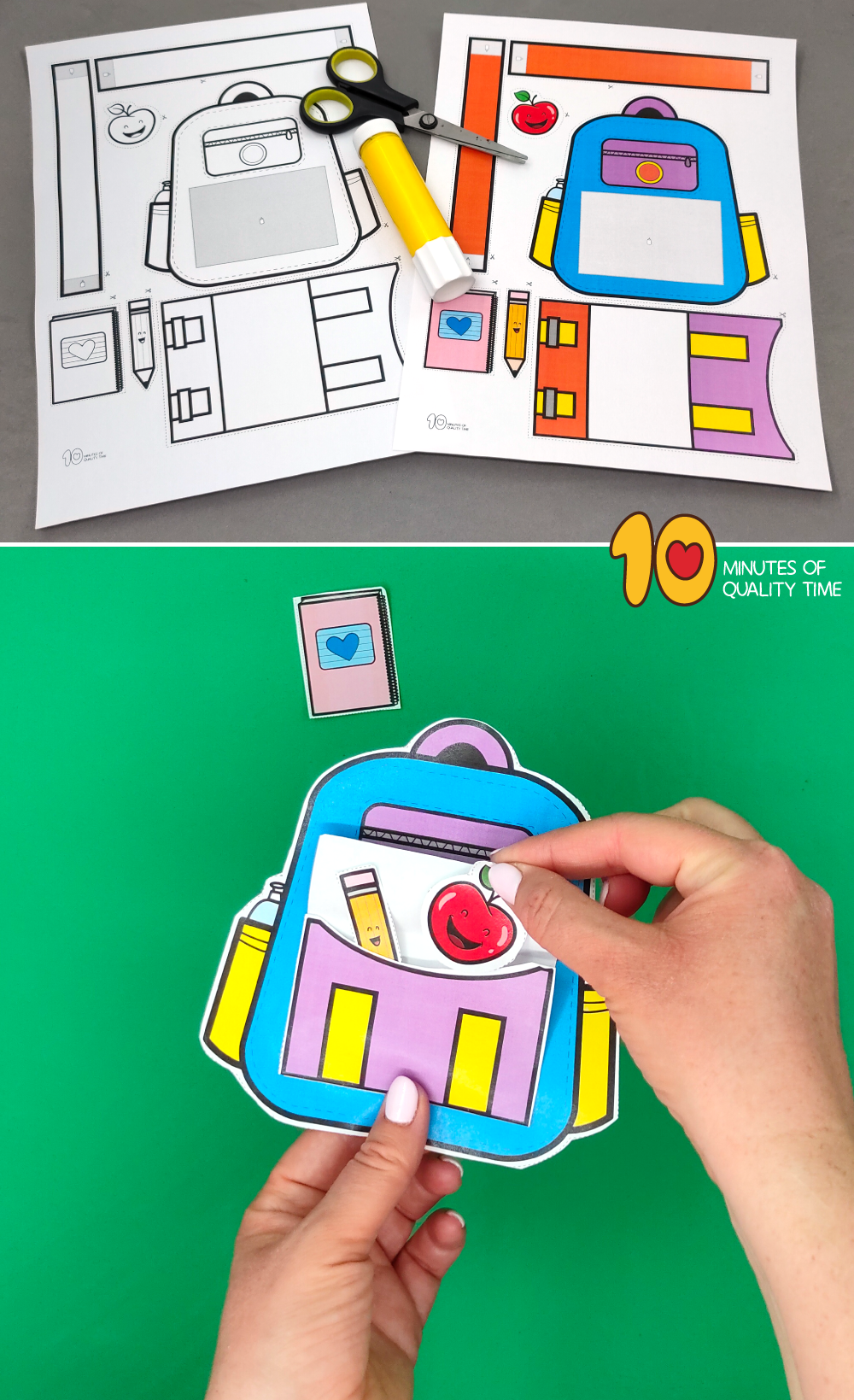 Back To School Backpack Craft 10 Minutes Of Quality Time