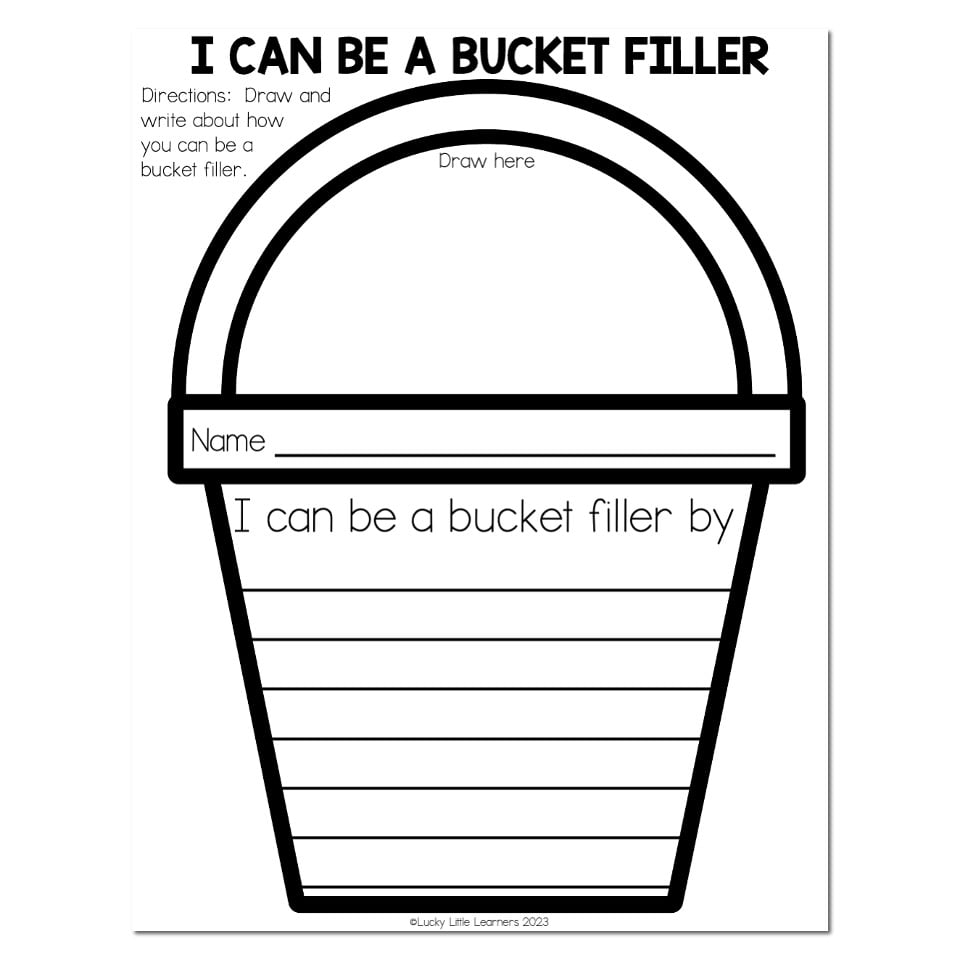 Free Printable Bucket Filler Template Printable