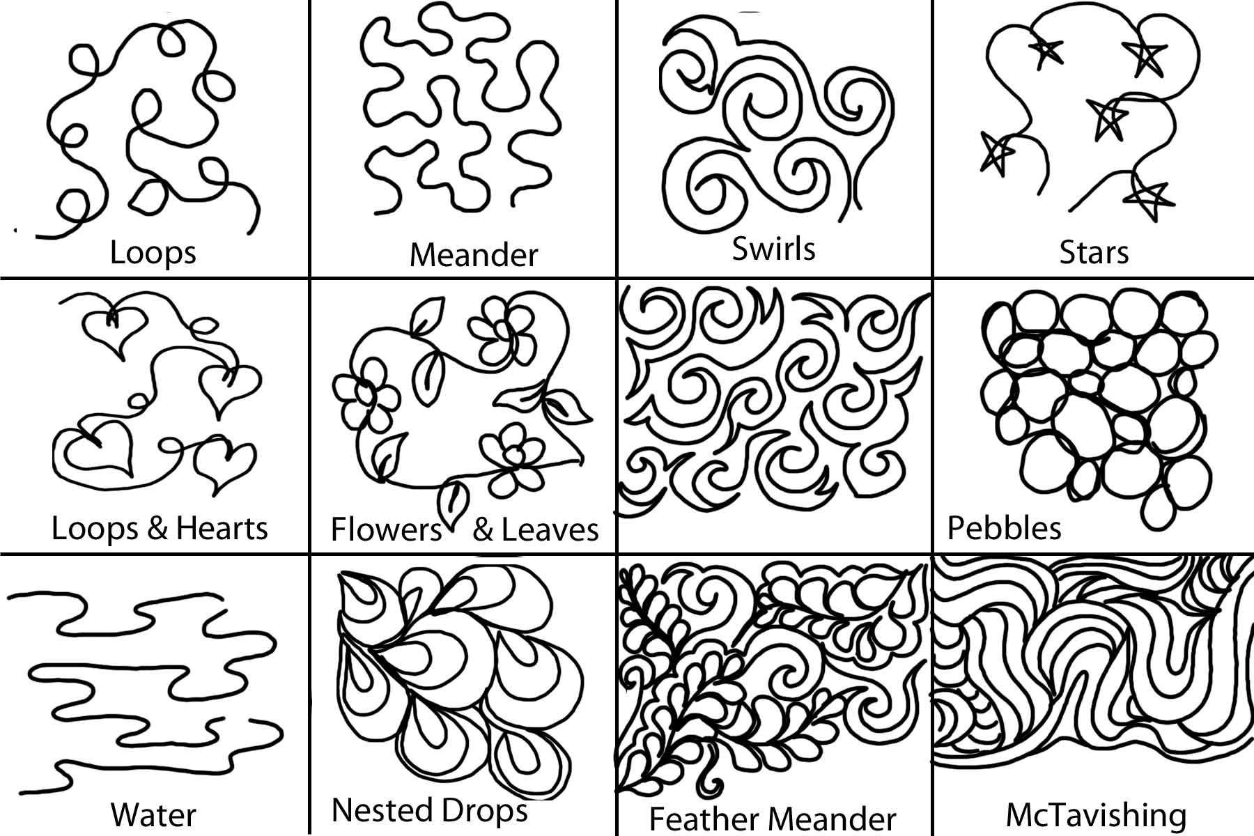 Easy Printable Machine Quilting Templates For Beginners