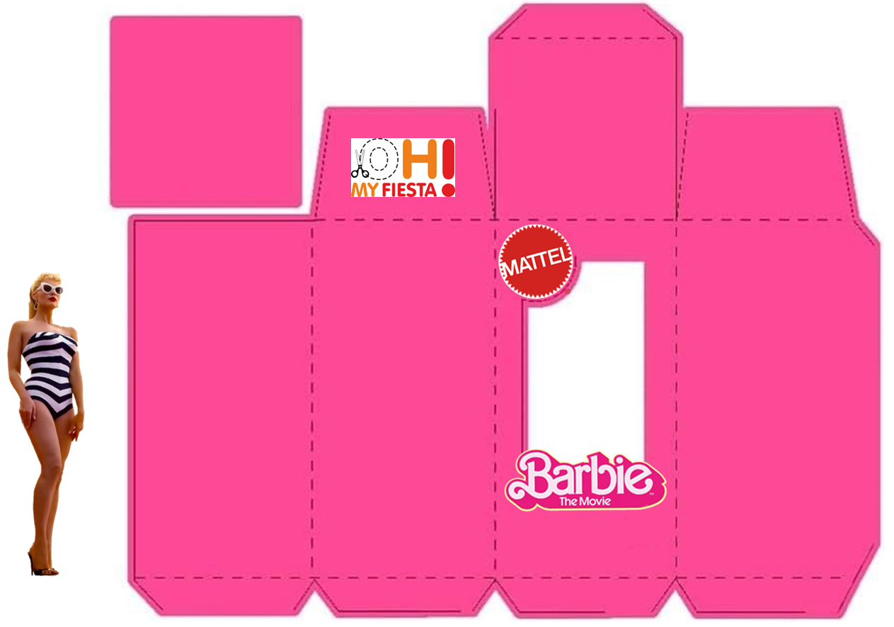 Barbie The Movie Free Printable Barbie Boxes With Barbie In Swimsuit Oh My Fiesta In English