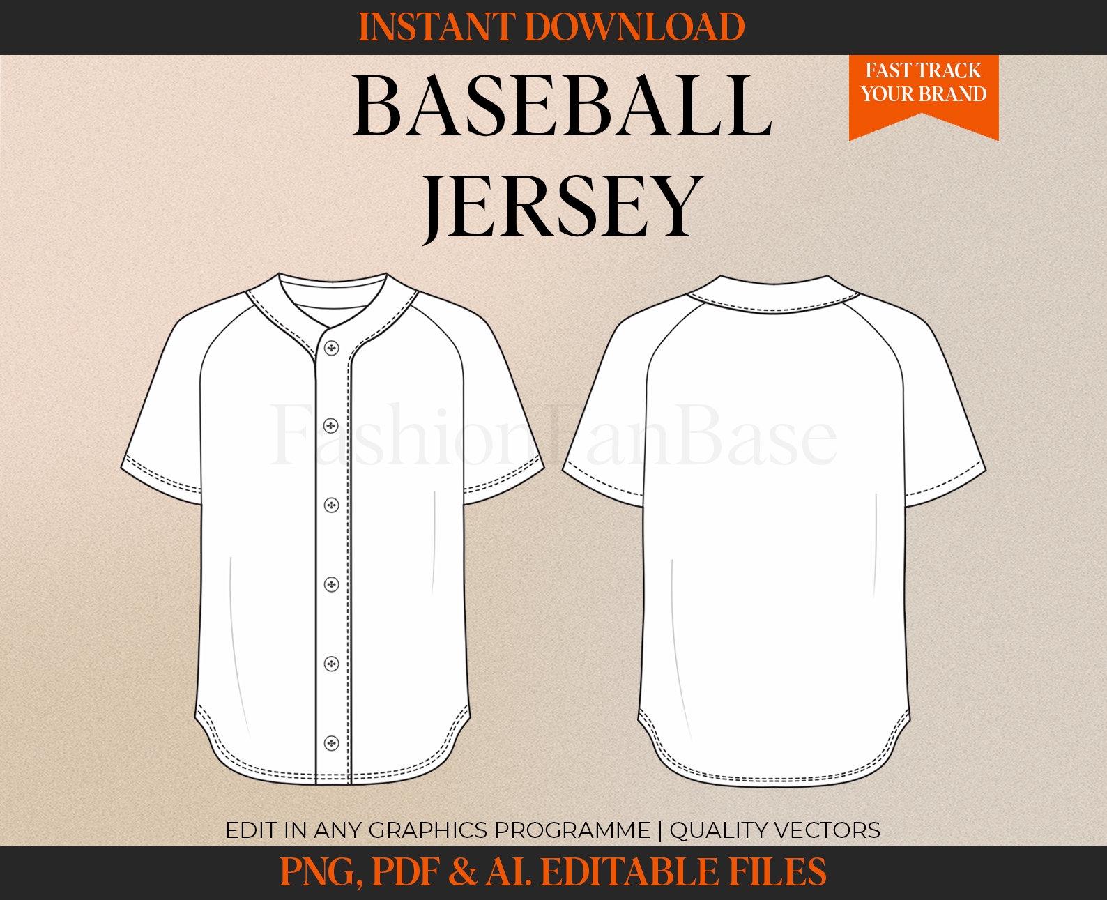 Baseball Jersey Tech Drawing Streetwear Drawing Tech Pack Template Fashion Flat Clothing Design Fashion Design Clothing Vector Etsy