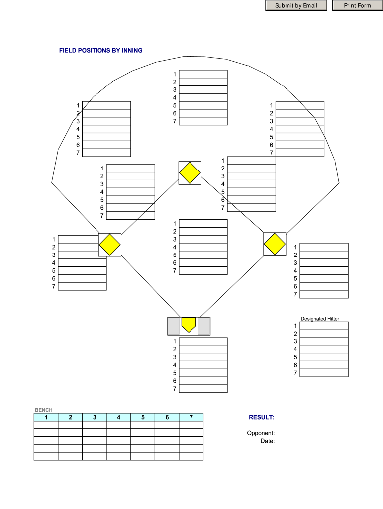 Baseball Position Chart Fill Online Printable Fillable Blank PdfFiller