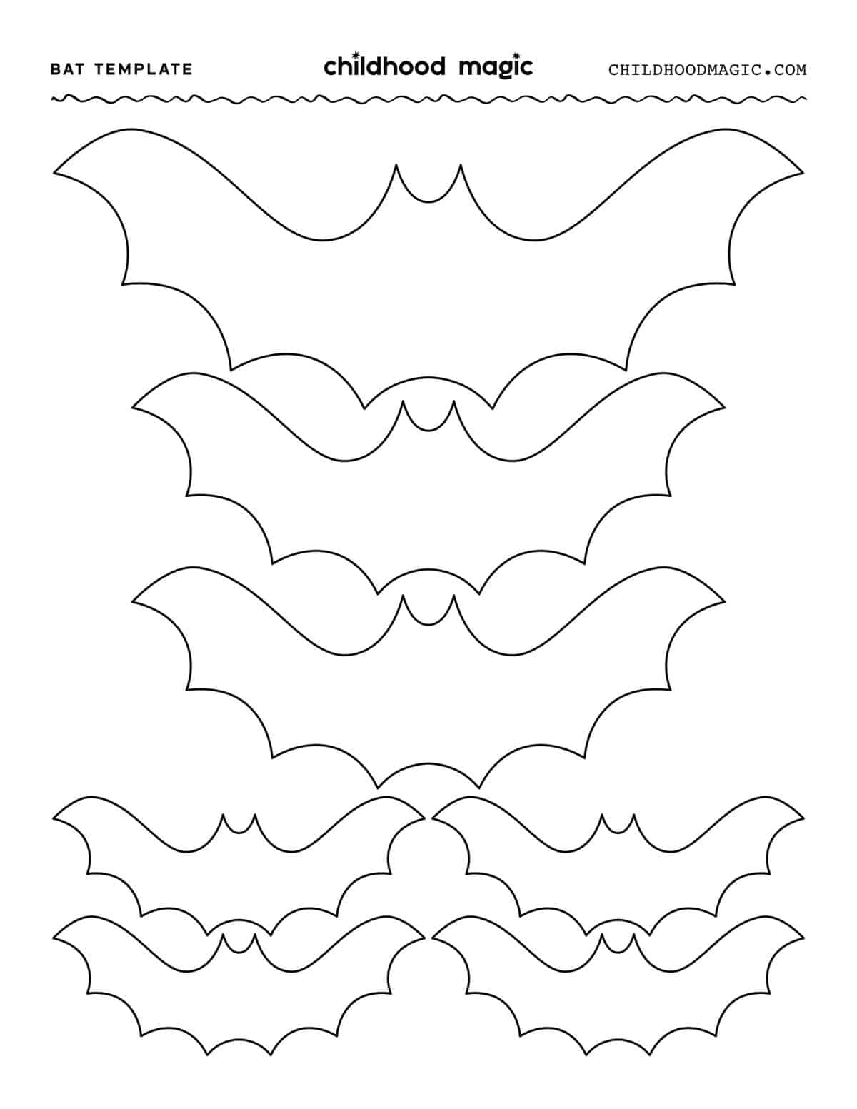 Bat Template Childhood Magic