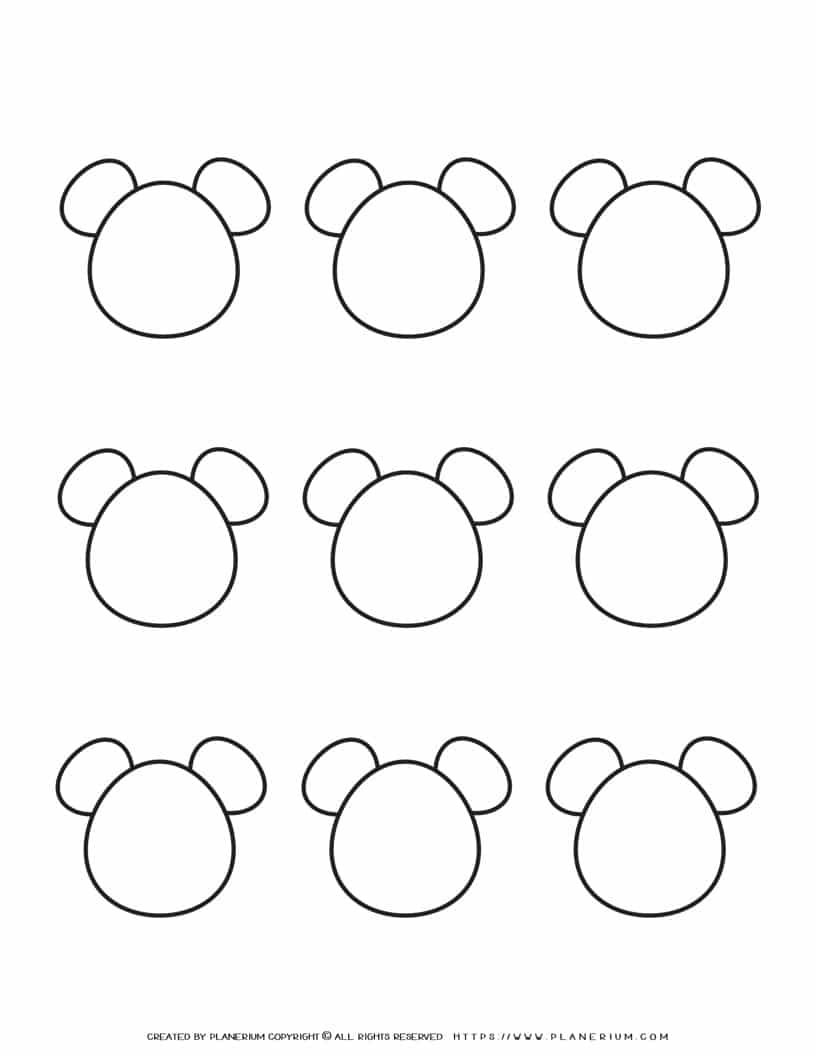 Bear Face Template Printable