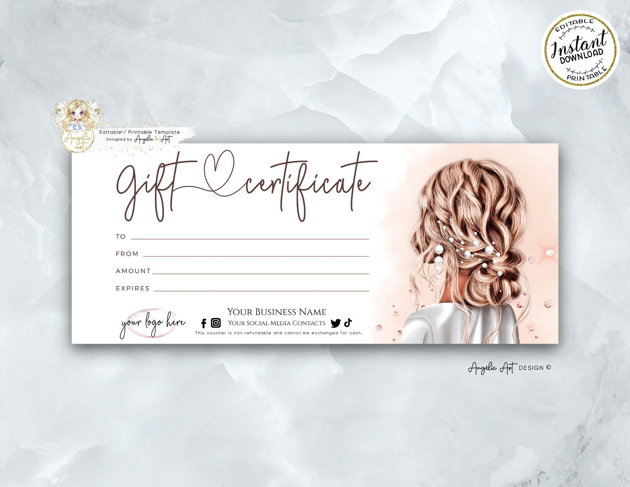 Printable Hair Voucher Template