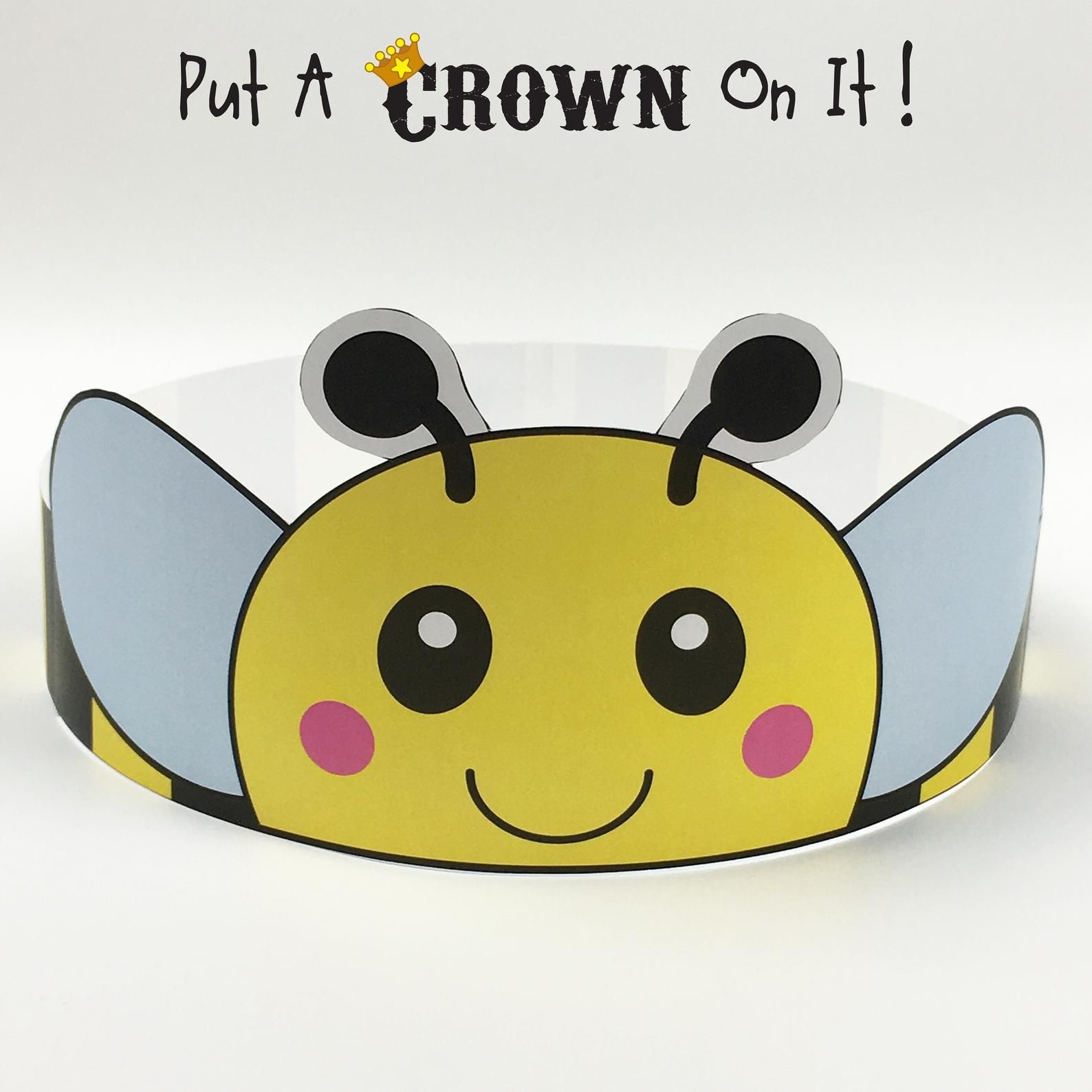 Printable + Bee + Headband + Template