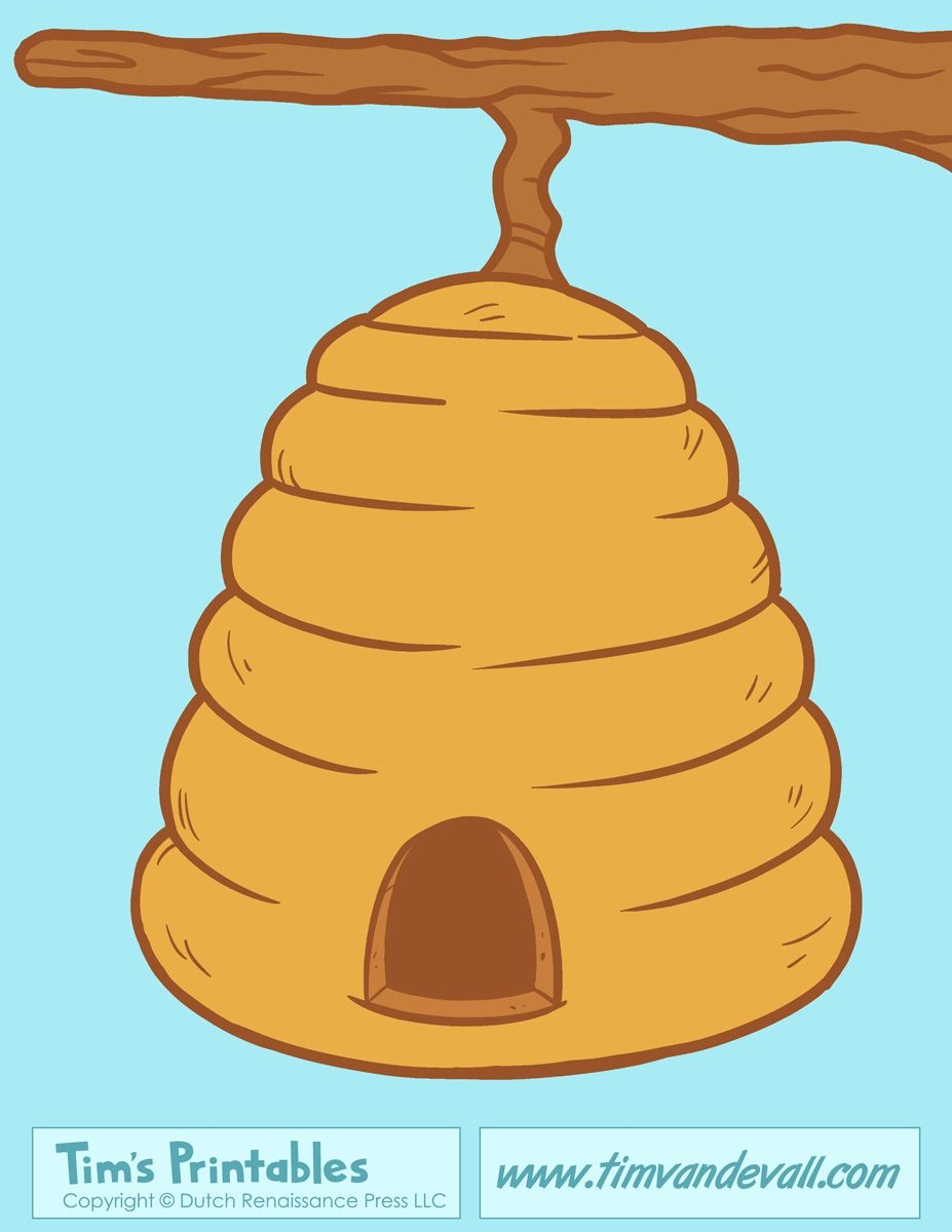 Beehive Template Beehive Coloring Page Tim s Printables Bee Hive Bee Themed Classroom Bee Template