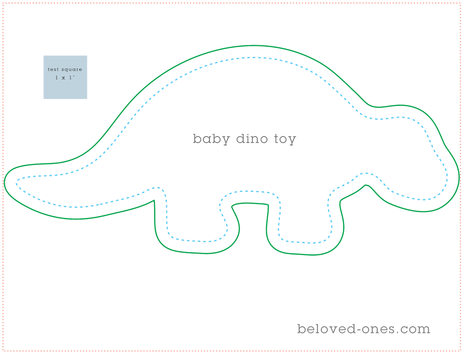 Beloved ones Baby Dino Pattern