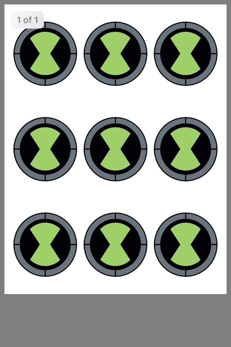 Printable Ben 10 Omnitrix Template