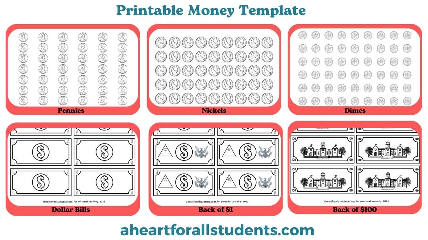Free Printable Fake Money Template For Teachers