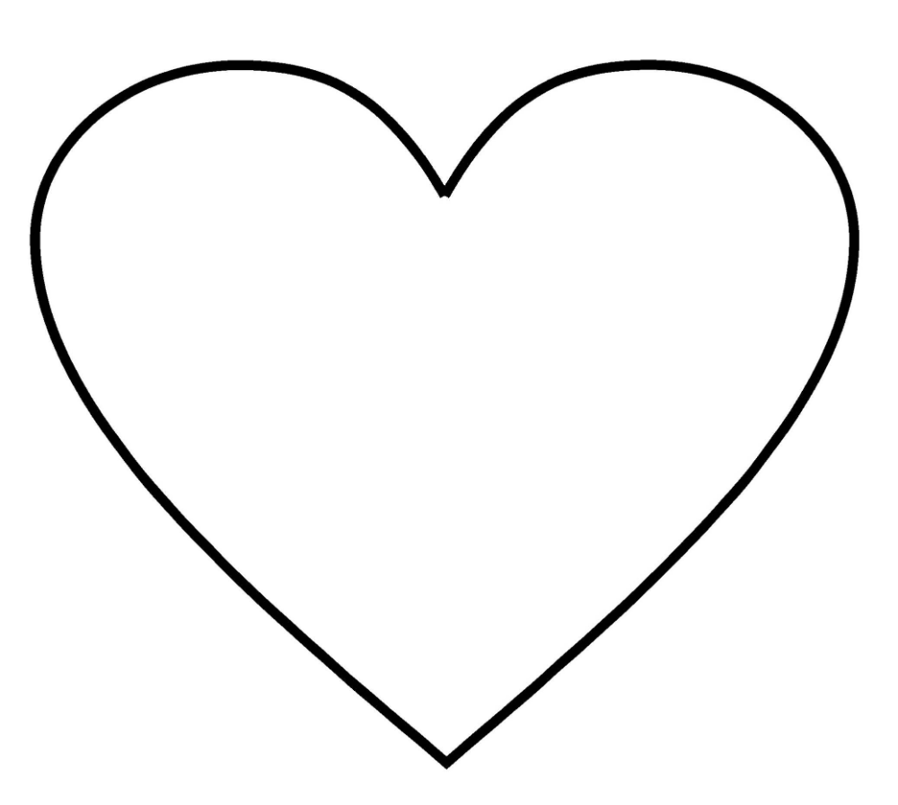 Free Printable Outline Heart Template