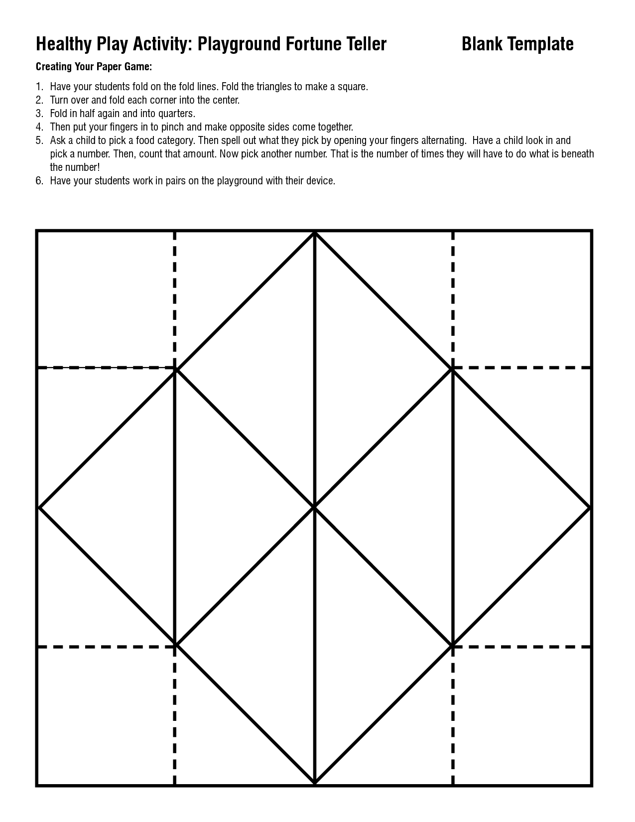 Best Printable Blank Printablee Fortune Teller Paper Origami Fortune Teller Origami Fortune Teller Template