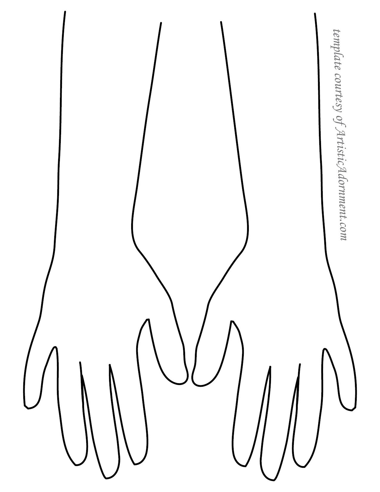 Printable Hand Template For Henna