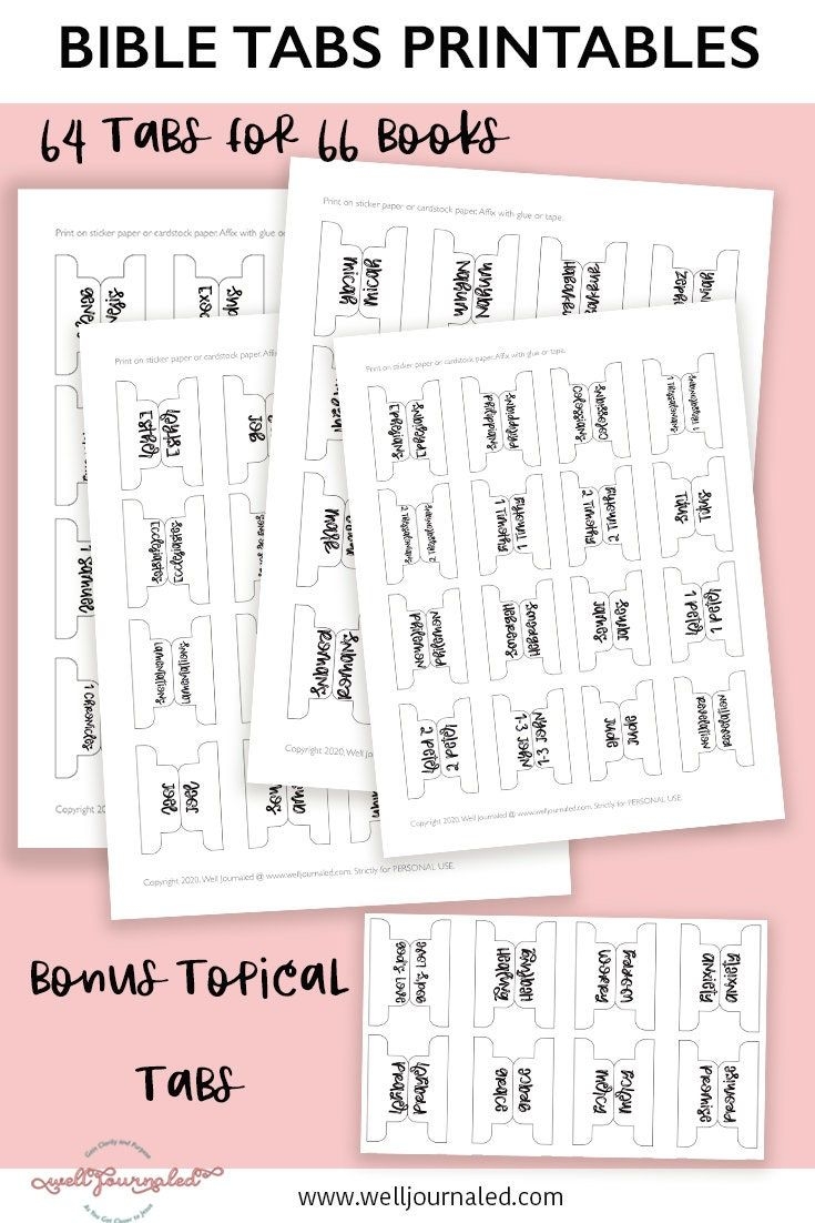 Printable Bible Tab Template