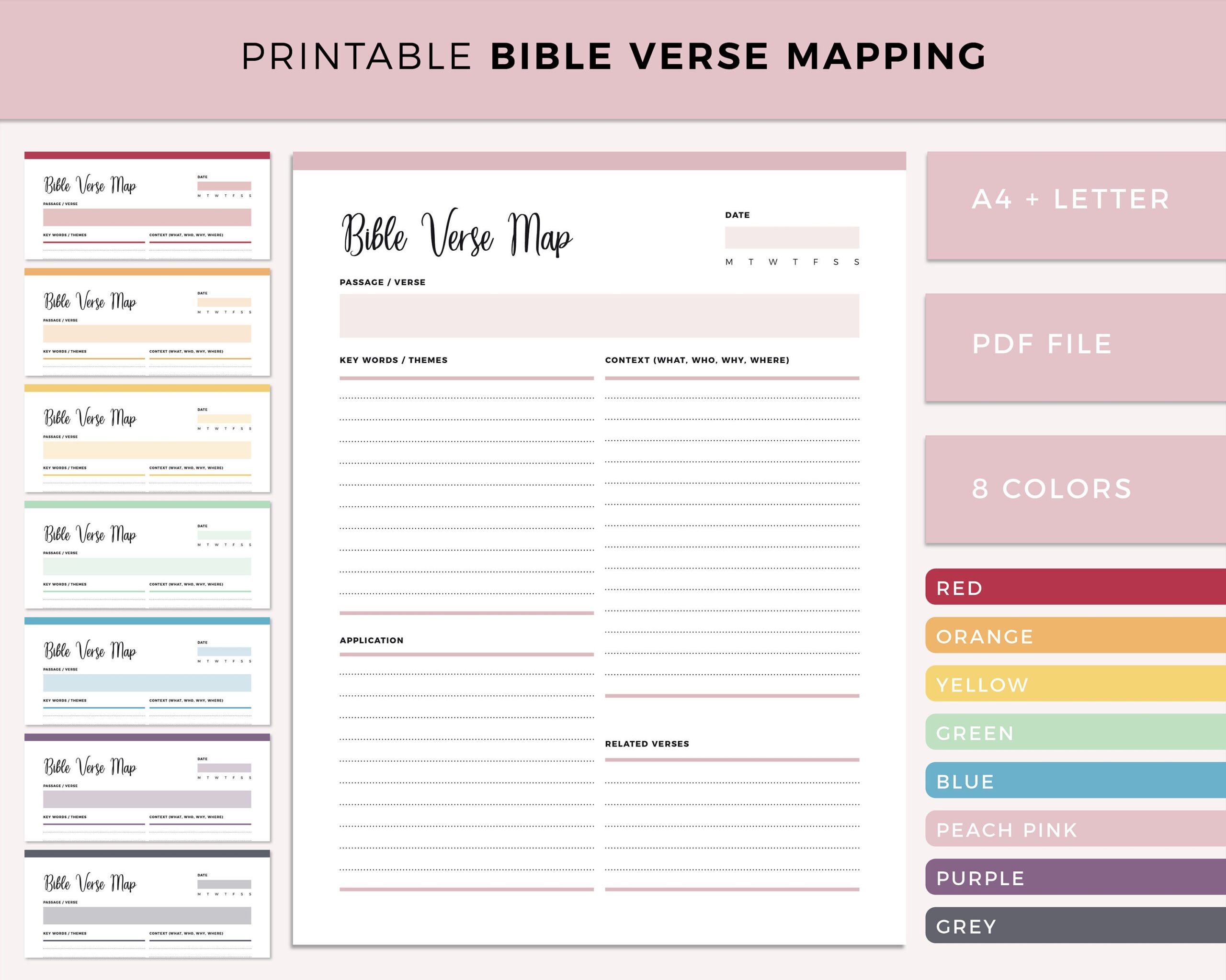 Free Printable Verse Mapping Template