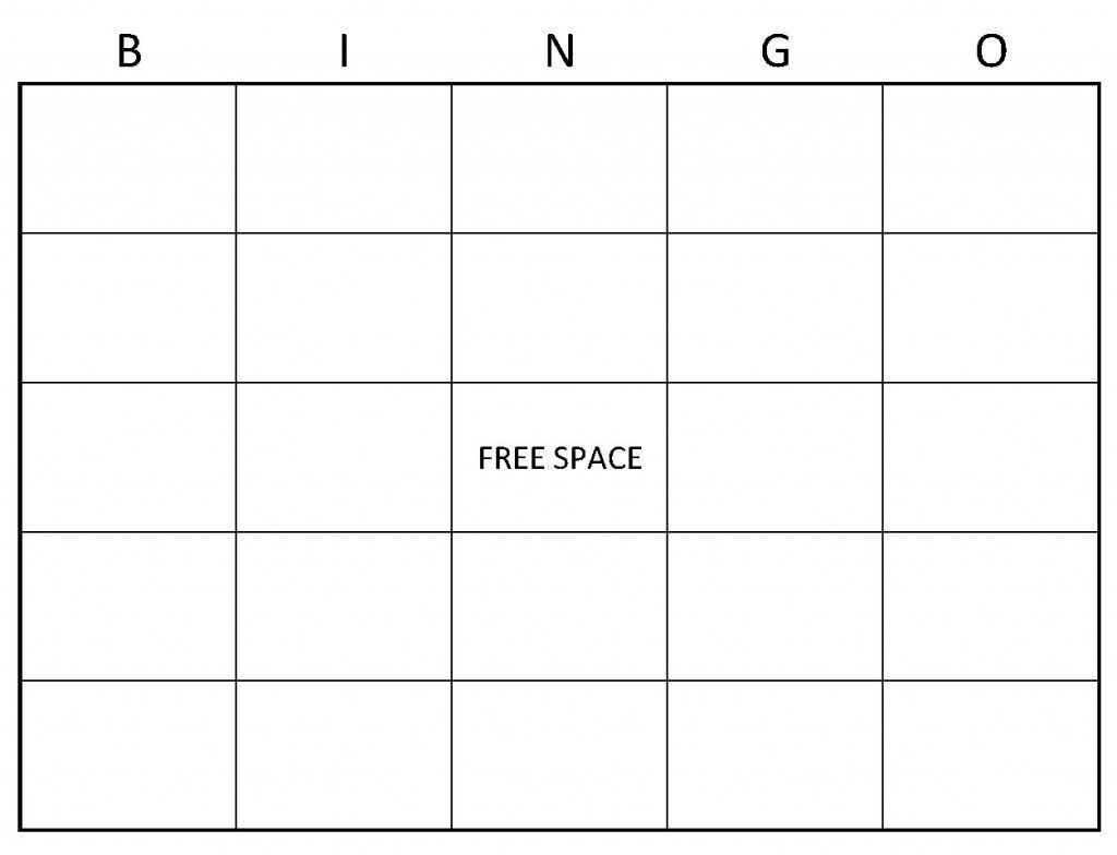 Free Printable Blank Bingo Template