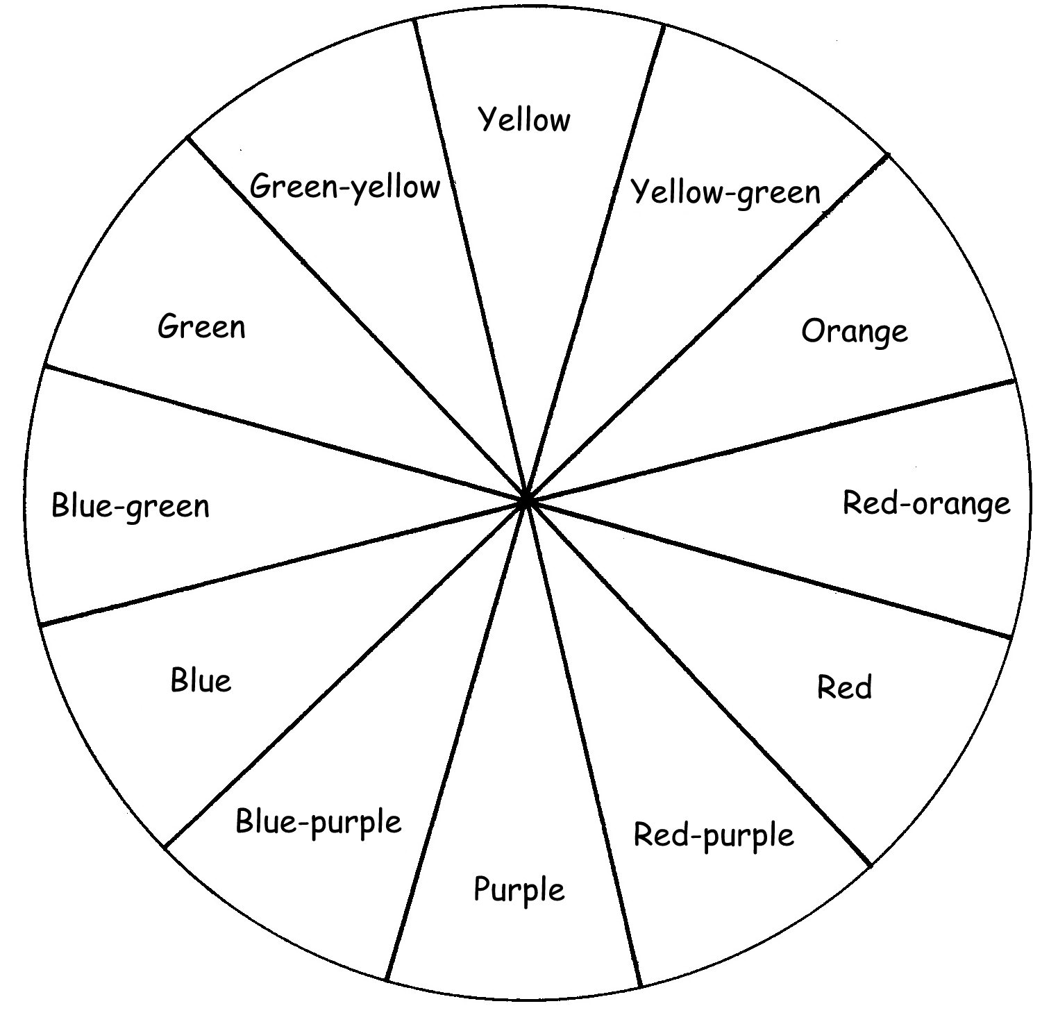 Blank Color Wheel Worksheet Color Wheel Worksheet Color Wheel Emotion Color Wheel