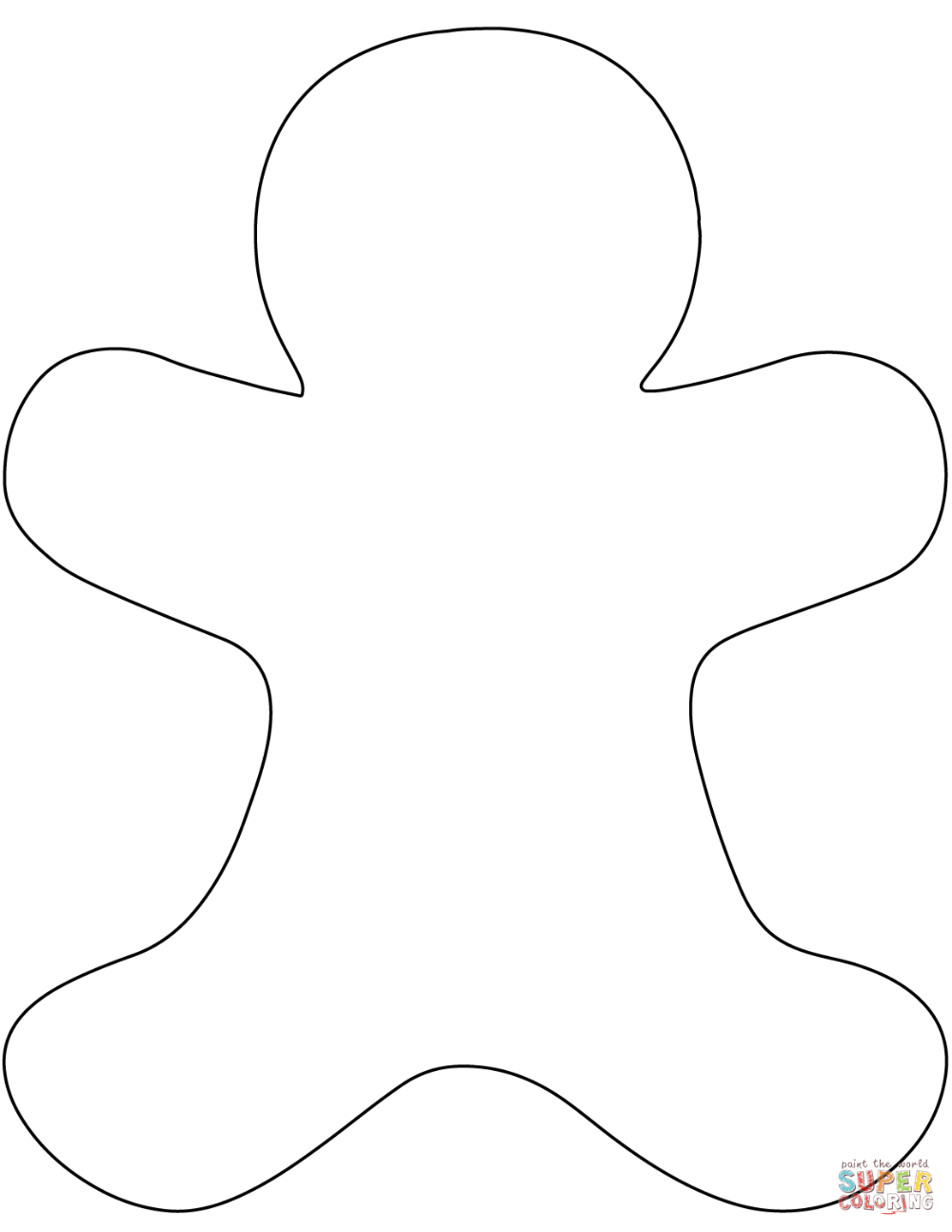Free Printable Brown Gingerbread Man Template