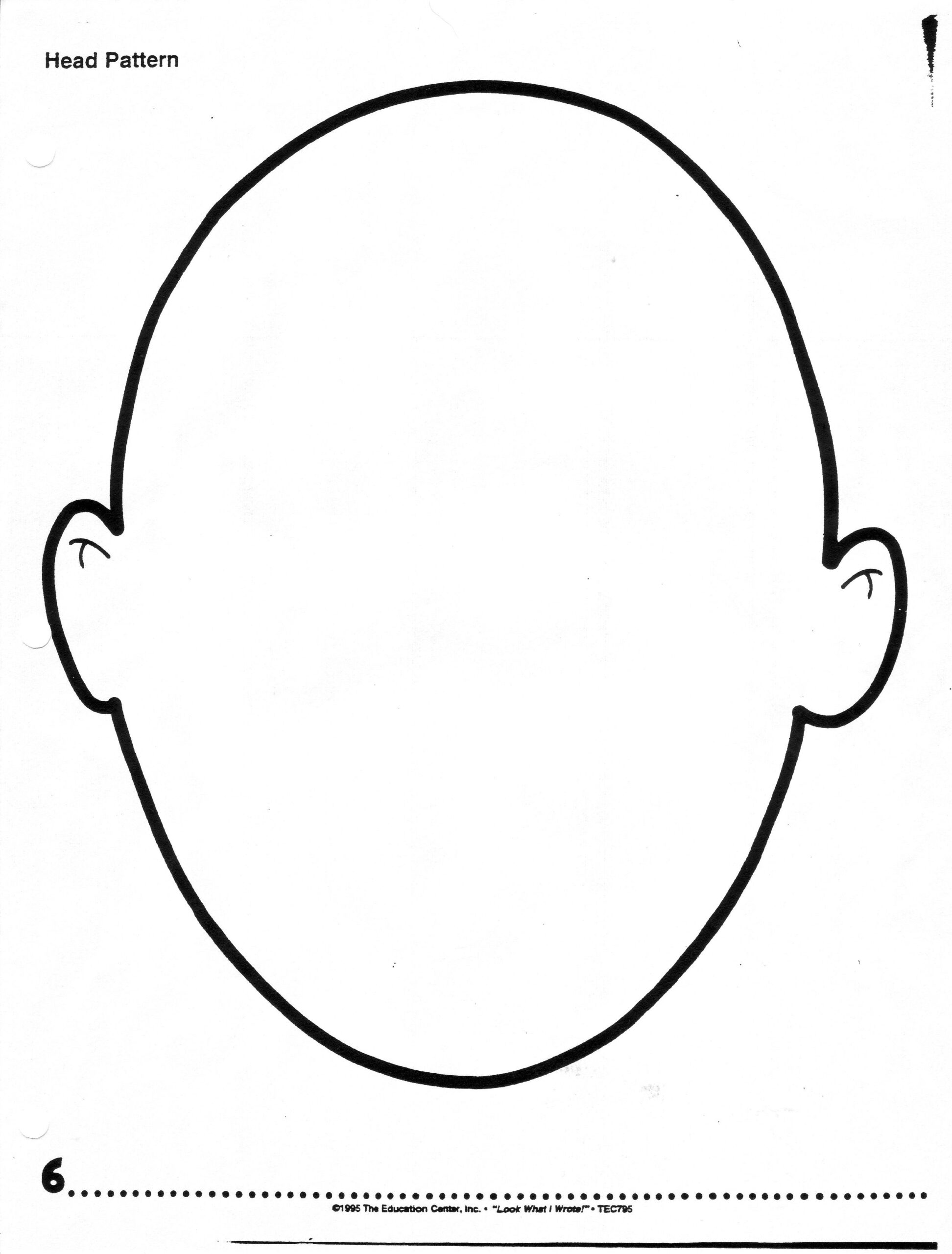 Blank Head Outline Template Face Template Face Outline Drawing For Kids
