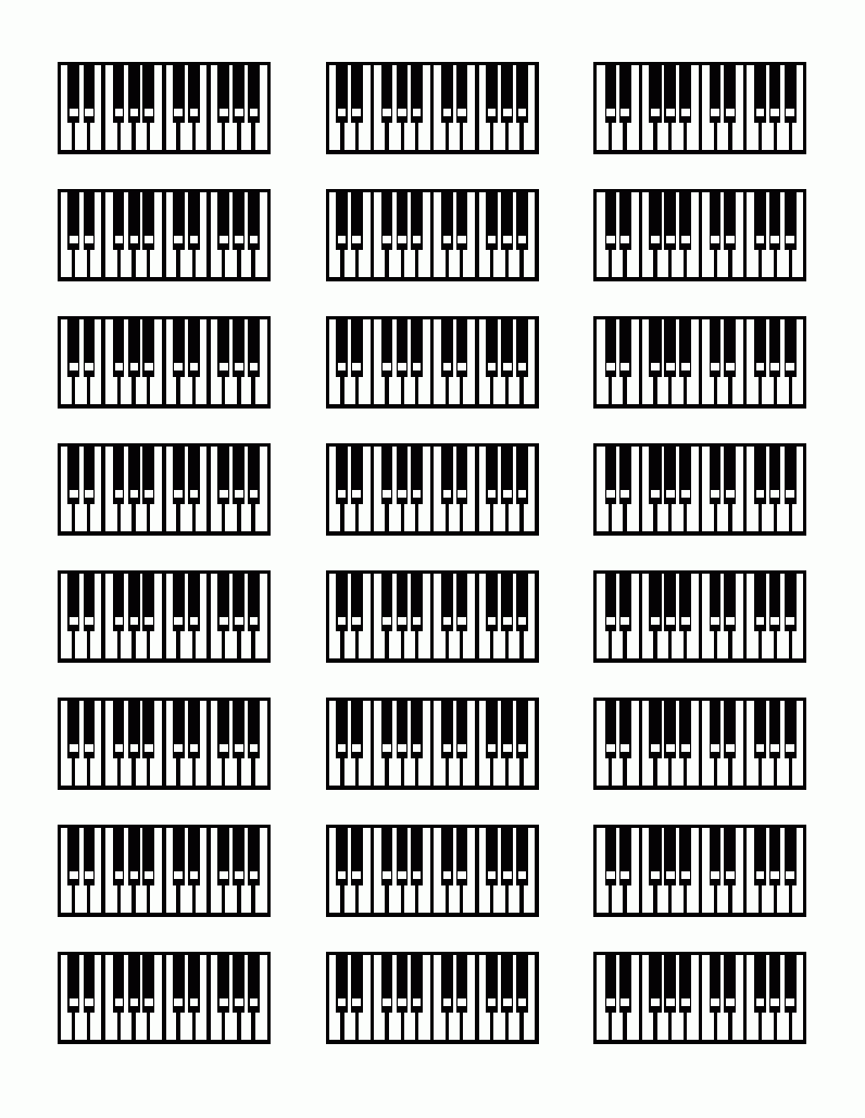 Printable Blank Piano Keyboard Template